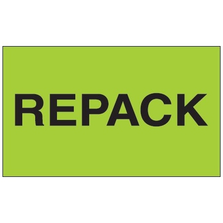 Bsc Preferred 3 x 5'' - ''Repack'' Fluorescent Green Labels BUY00024062